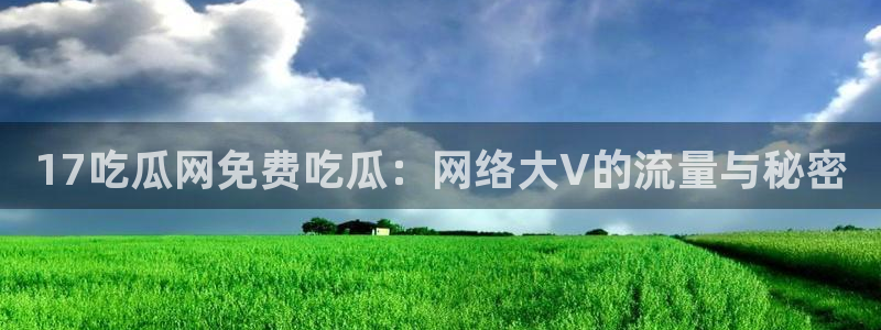 51吃瓜 张津瑜：17吃瓜网免费吃瓜：网络大V的流量与秘密